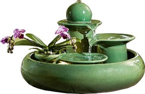 Keramikbrunnen Locarno grün von seliger ®